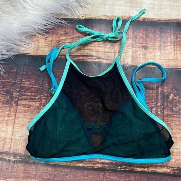 Catalina Other - RELISTED Catalina Mesh Teal Blue Bikini Top
